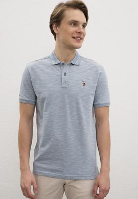 Erkek İndigo Basic T-Shirt - 50222487006