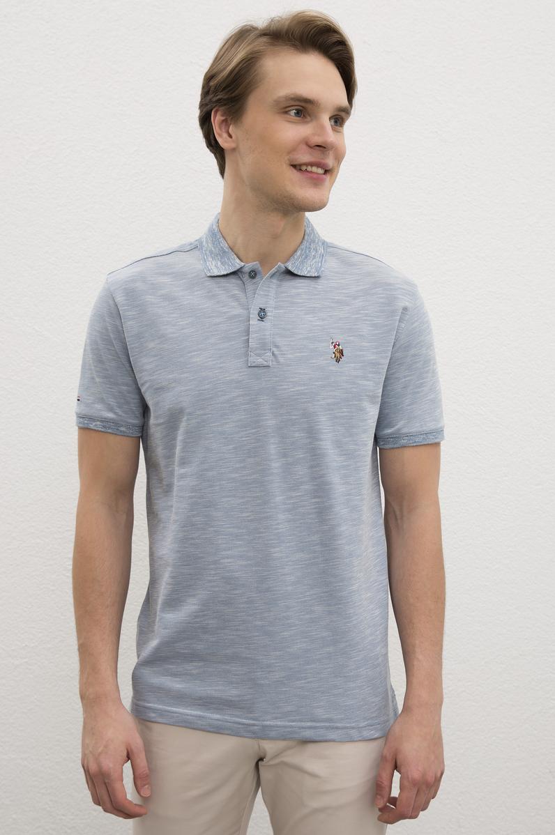 Erkek İndigo Basic T-Shirt