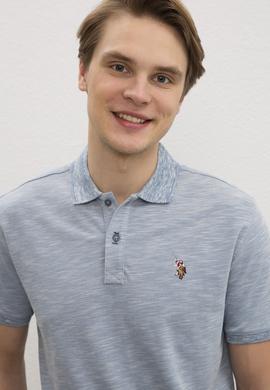 Erkek İndigo Basic T-Shirt - 50222487006