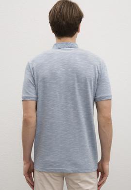 Erkek İndigo Basic T-Shirt - 50222487006