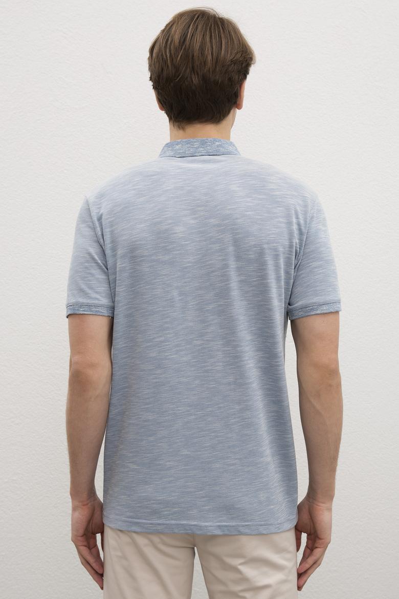 Erkek İndigo Basic T-Shirt - 50222487006