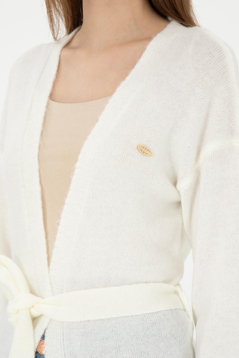 Kadın Krem Melanj Triko Hırka - 50297102040