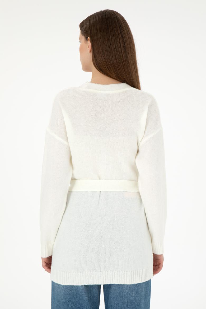 Kadın Krem Melanj Triko Hırka - 50297102040