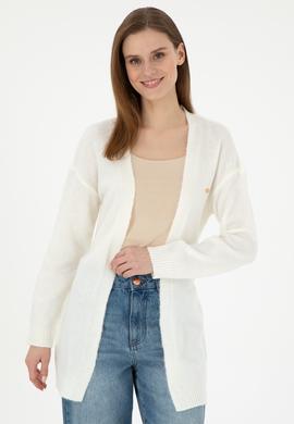 Kadın Krem Melanj Triko Hırka - 50297102040