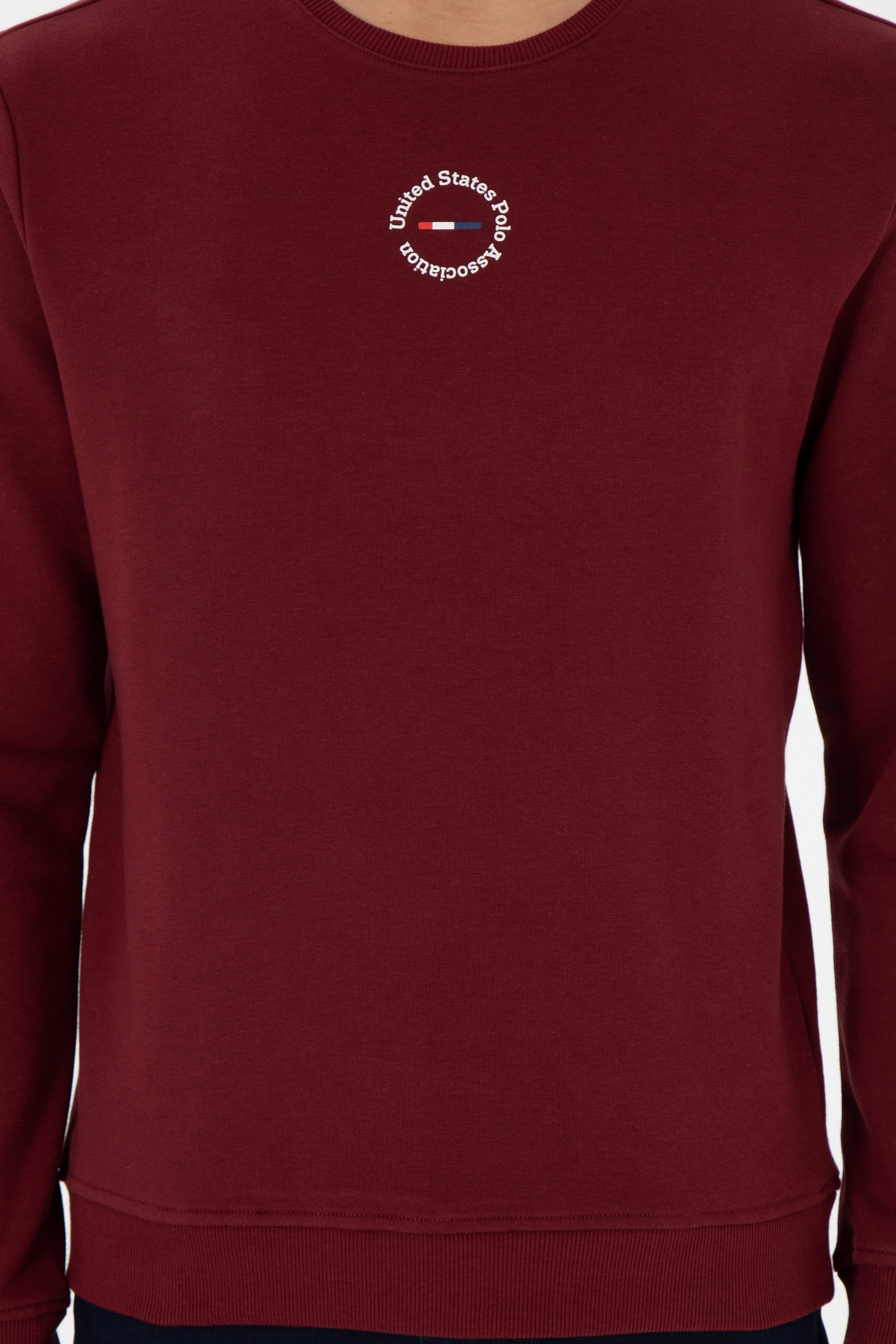 Erkek Regular Fit Bisiklet Yaka Bordo Sweatshirt - Image 6