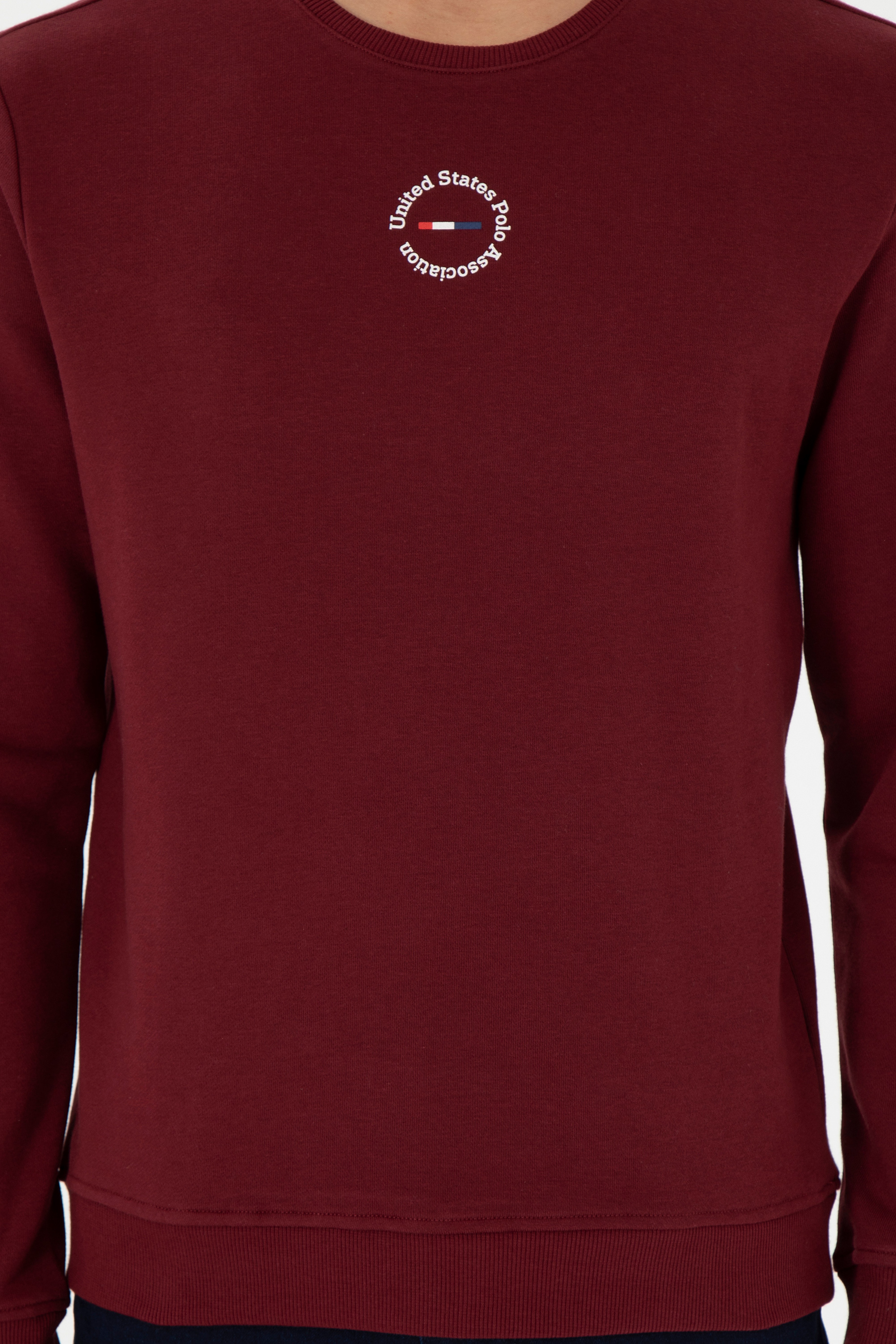 Erkek Regular Fit Bisiklet Yaka Bordo Sweatshirt