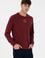 Erkek Regular Fit Bisiklet Yaka Bordo Sweatshirt