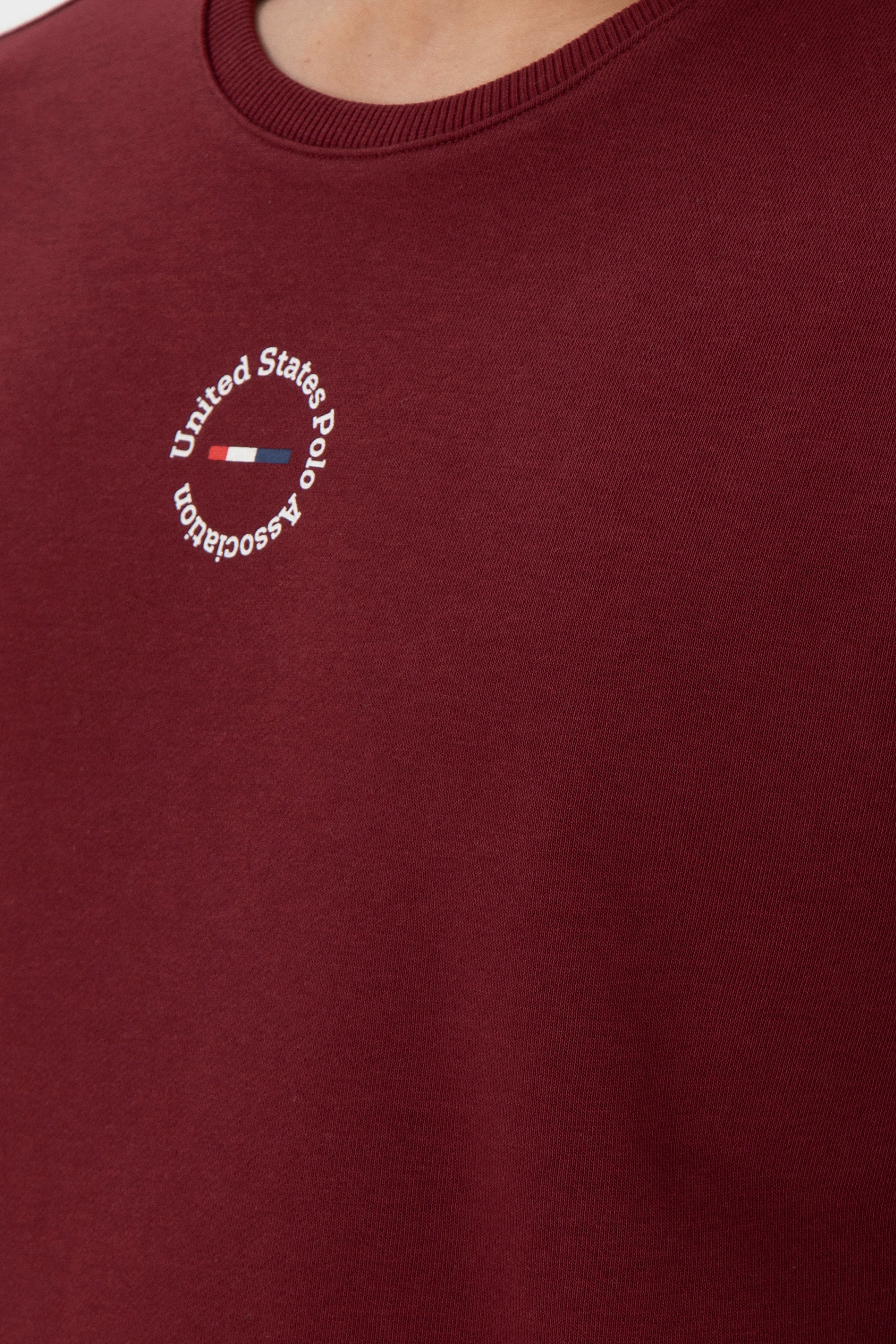 Erkek Regular Fit Bisiklet Yaka Bordo Sweatshirt - Image 7