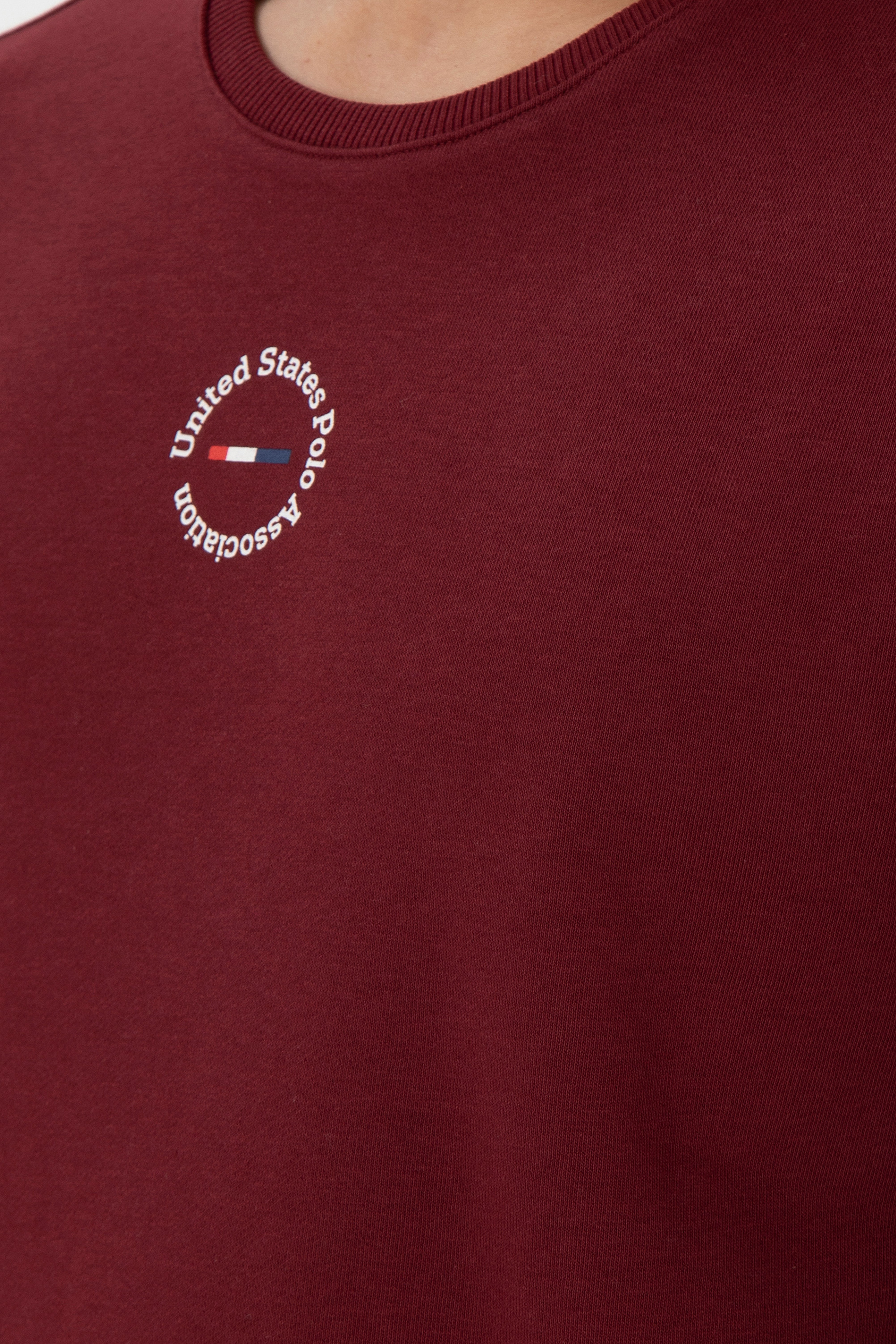 Erkek Regular Fit Bisiklet Yaka Bordo Sweatshirt