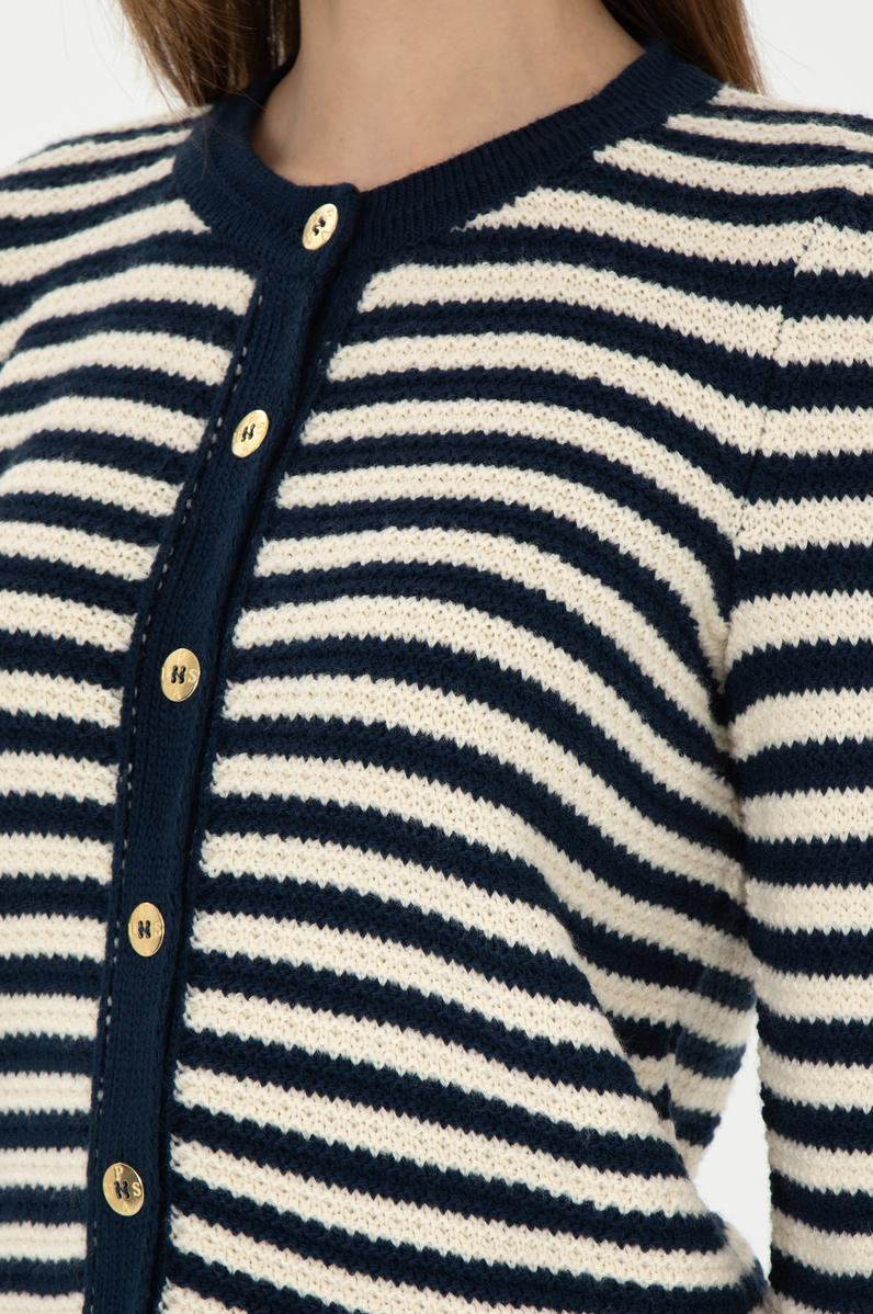 Kadın Lacivert Triko Hırka