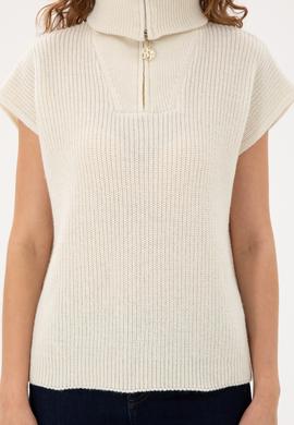 Kadın Krem V Yaka Kazak - 50297101004