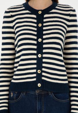 Kadın Lacivert Triko Hırka - 50297119010