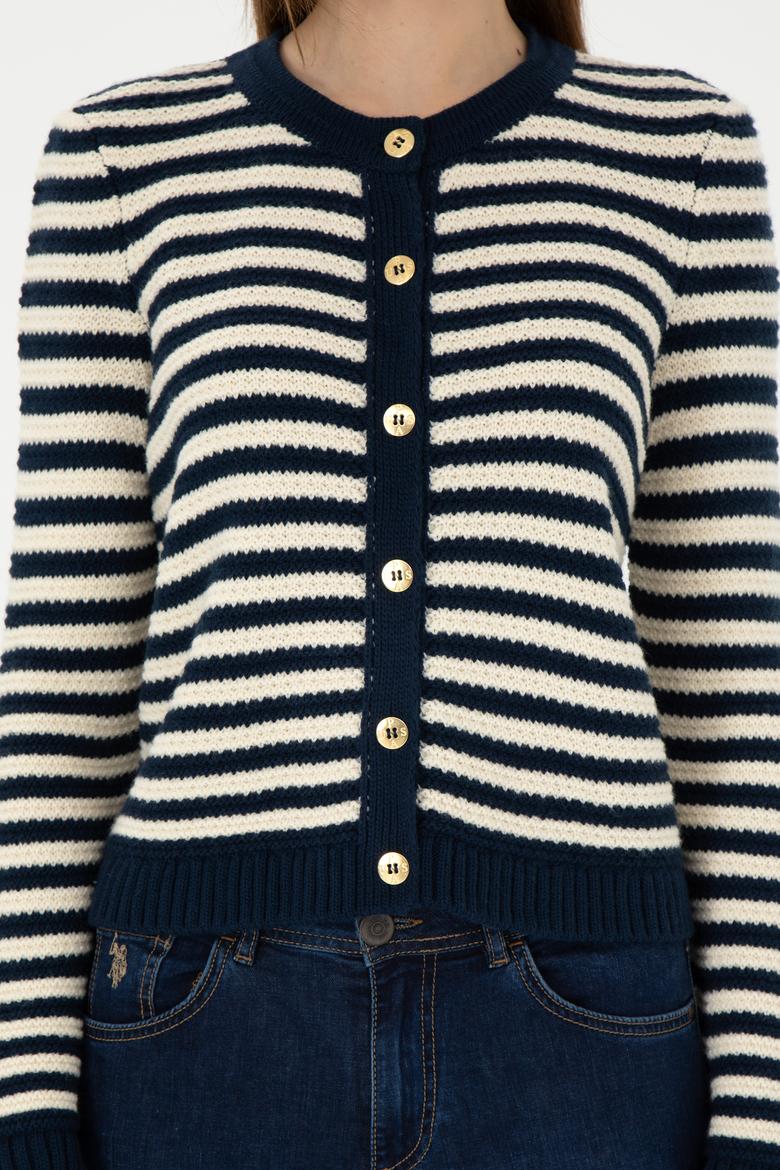 Kadın Lacivert Triko Hırka - 50297119010