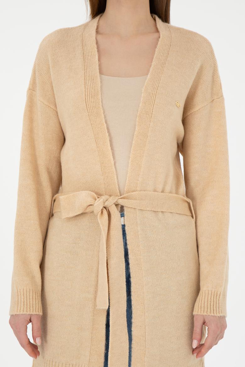 Kadın Kum Melanj Triko Hırka - 50297102015