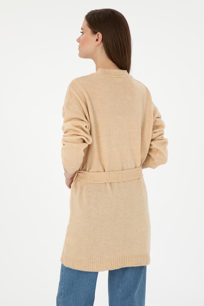 Kadın Kum Melanj Triko Hırka - 50297102015