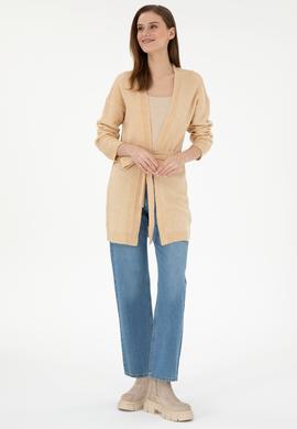 Kadın Kum Melanj Triko Hırka - 50297102015