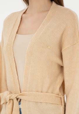 Kadın Kum Melanj Triko Hırka - 50297102015