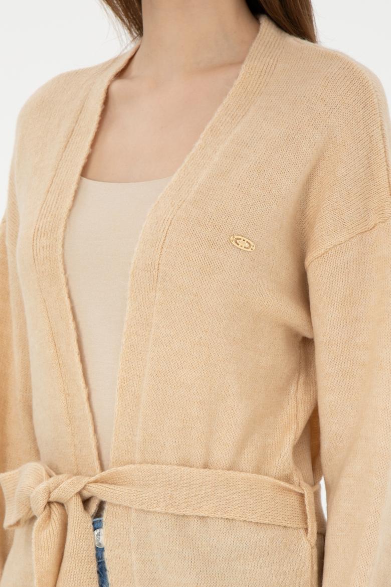 Kadın Kum Melanj Triko Hırka - 50297102015