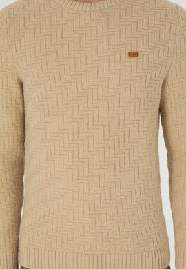 Erkek Slim Fit Bisiklet Yaka Kum Kazak - 50297050019