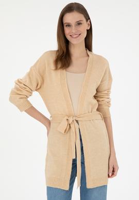 Kadın Kum Melanj Triko Hırka - 50297102015