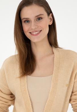 Kadın Kum Melanj Triko Hırka - 50297102015