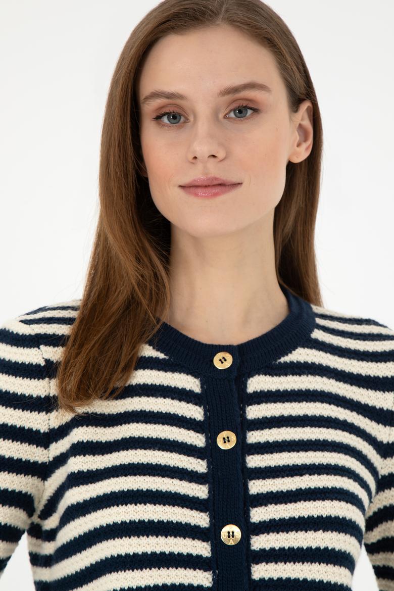 Kadın Lacivert Triko Hırka - 50297119010