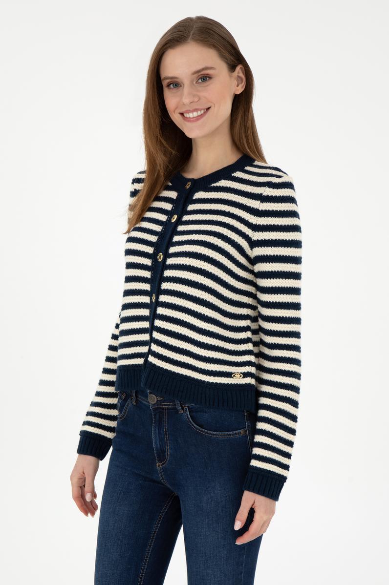 Kadın Lacivert Triko Hırka