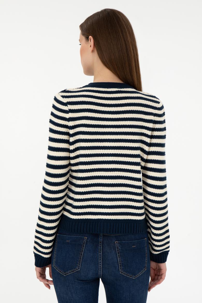 Kadın Lacivert Triko Hırka - 50297119010