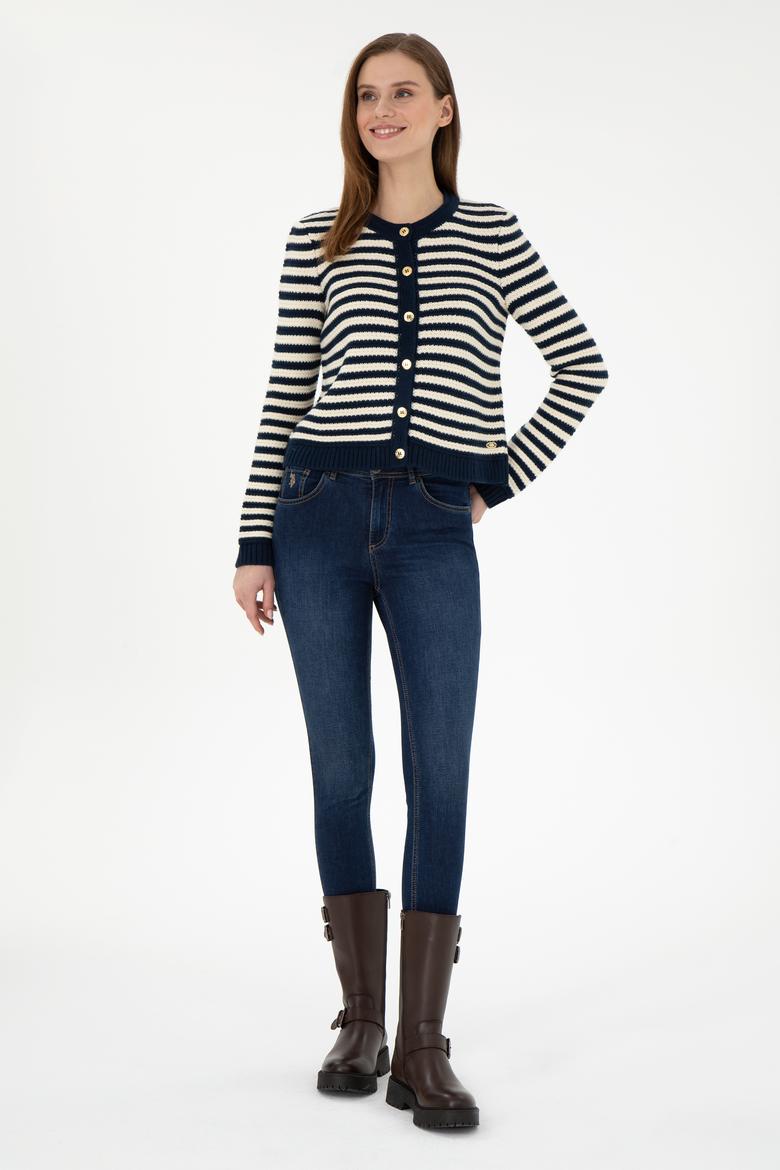 Kadın Lacivert Triko Hırka - 50297119010