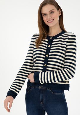 Kadın Lacivert Triko Hırka - 50297119010