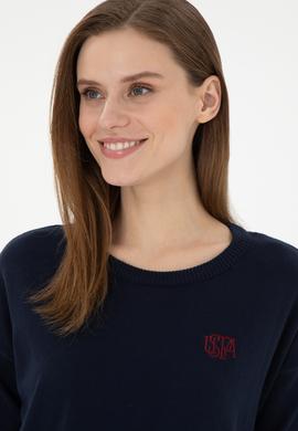 Kadın Lacivert Bisiklet Yaka Kazak - 50297132004