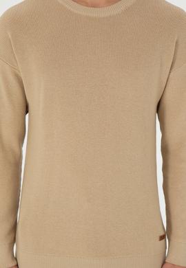 Erkek Regular Fit Bisiklet Yaka Kum Basic Kazak - 50298267034