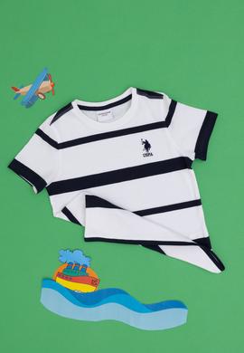 Erkek Çocuk Beyaz Bisiklet Yaka Tişört - 50298959011