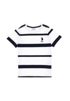 Erkek Çocuk Beyaz Bisiklet Yaka Tişört - 50298959011