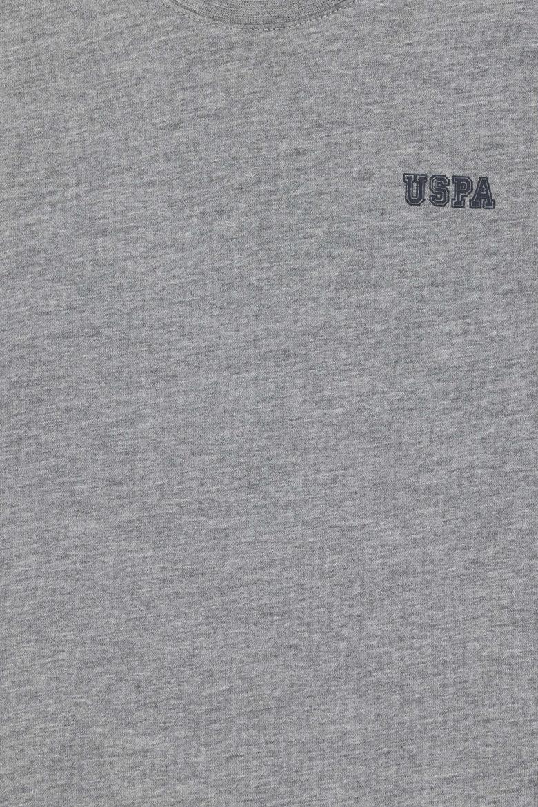 Erkek Çocuk Gri Melanj Bisiklet Yaka Tişört - 50298086060