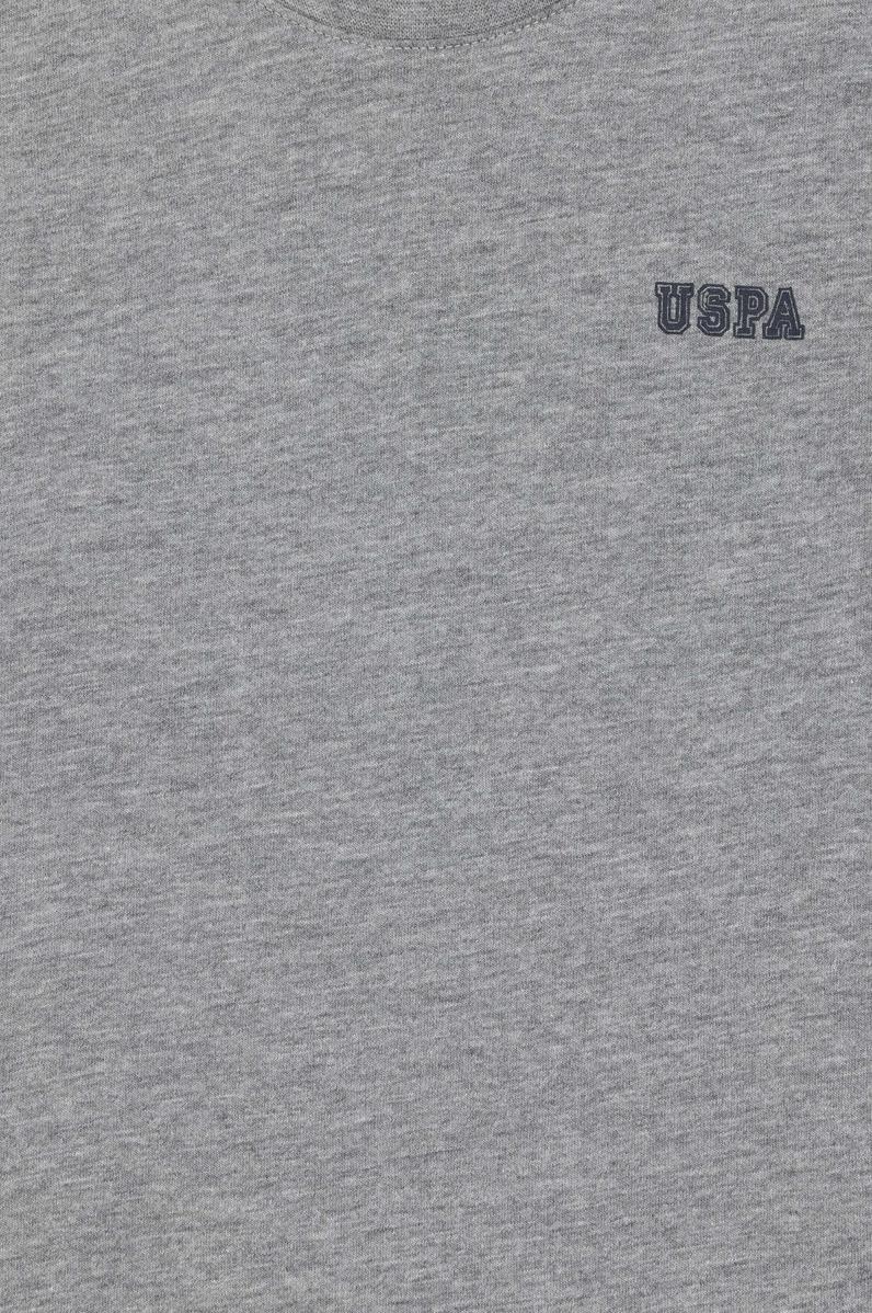 Erkek Çocuk Gri Melanj Bisiklet Yaka Tişört