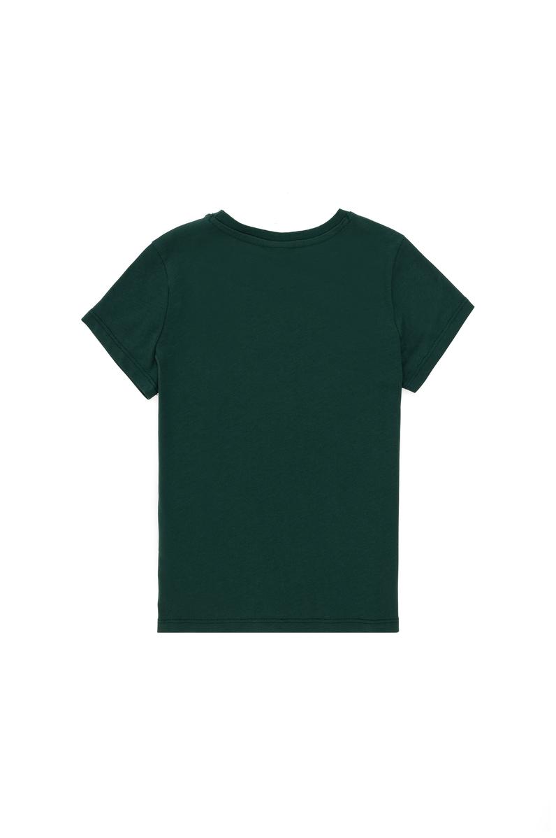 Erkek Çocuk Koyu Yeşil Bisiklet Yaka Tişört