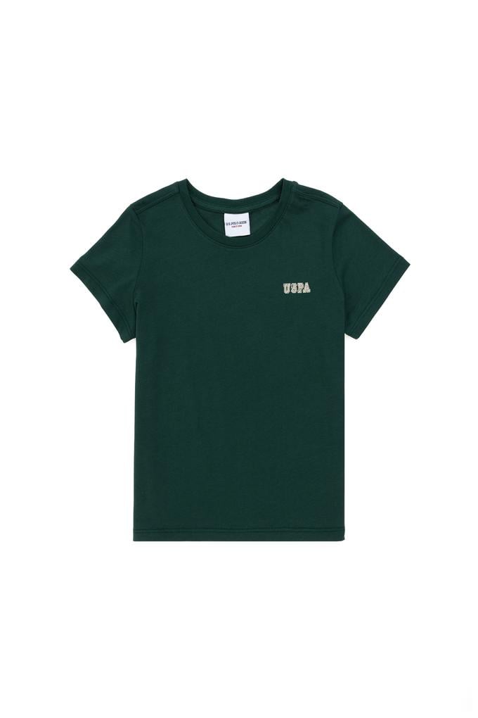 Erkek Çocuk Koyu Yeşil Bisiklet Yaka Tişört