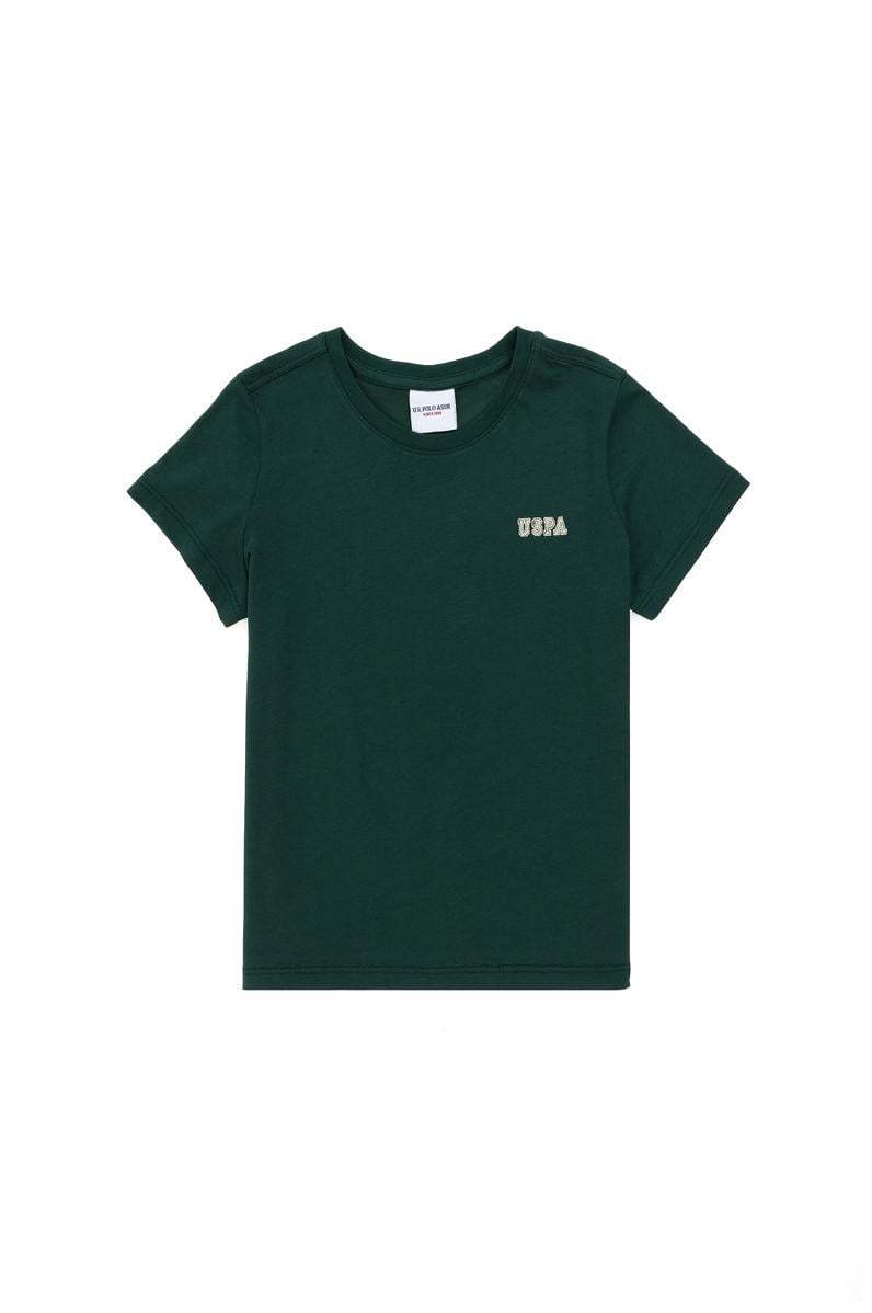 Erkek Çocuk Koyu Yeşil Bisiklet Yaka Tişört