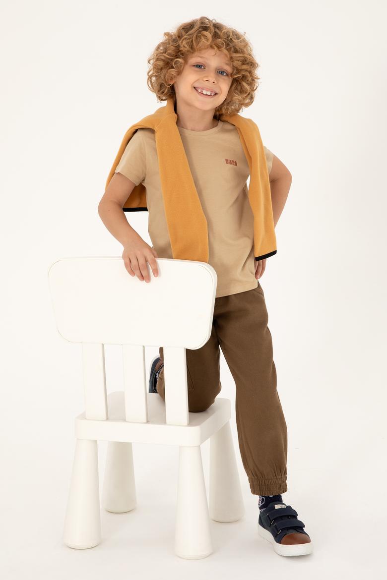 Erkek Çocuk Kum Bisiklet Yaka Tişört - 50298086049