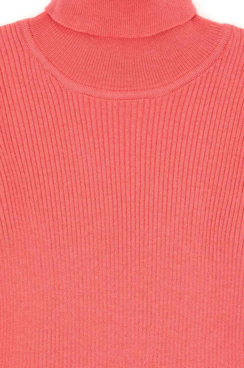 Kız Çocuk Nar Çiçeği Balıkçı Yaka Kazak