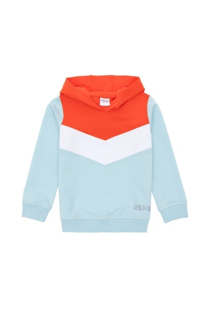 Kız Çocuk Su Yeşili Kapüşonlu Sweatshirt