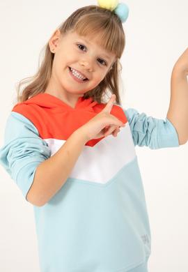 Kız Çocuk Su Yeşili Kapüşonlu Sweatshirt - 50296288052