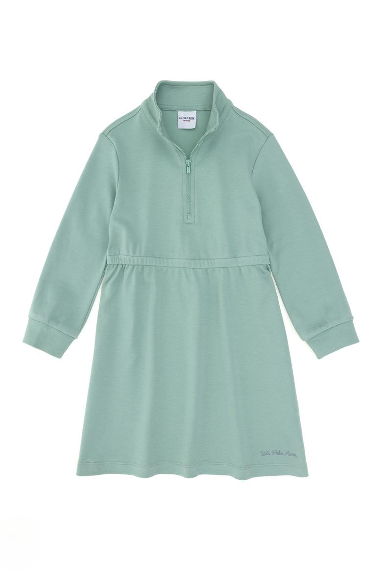 Kız Çocuk Su Yeşili Örme Elbise - 50296387042