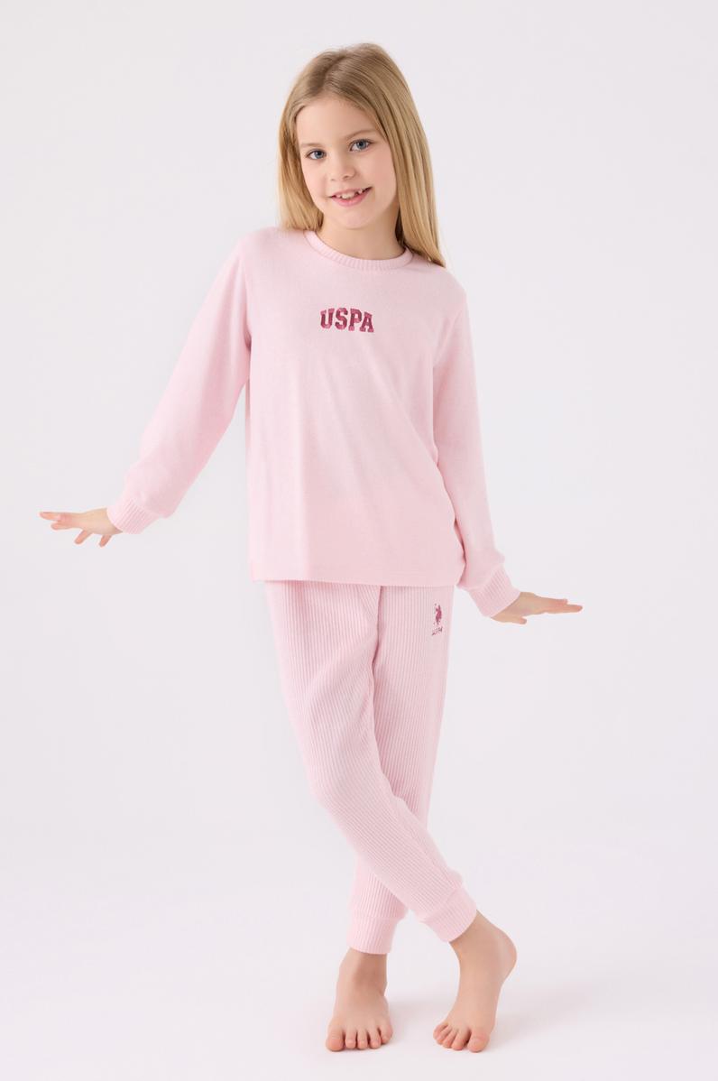 Kız Çocuk Açık Pembe Pijama Takımı