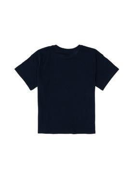 Erkek Çocuk Lacivert Oversize Bisiklet Yaka Tişört - 50298981017