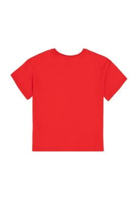 Erkek Çocuk Kırmızı Oversize Bisiklet Yaka Tişört - 50298982039