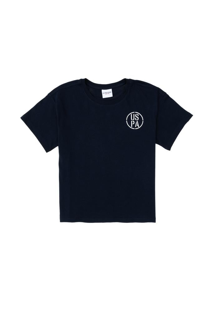 Erkek Çocuk Lacivert Oversize Bisiklet Yaka Tişört