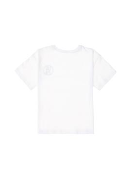 Erkek Çocuk Beyaz Oversize Bisiklet Yaka Tişört - 50298981011