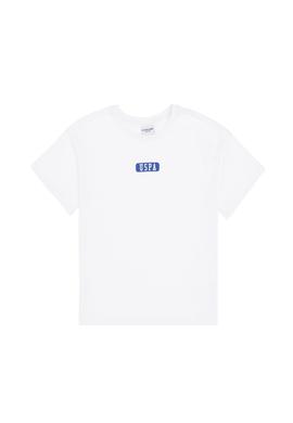 Erkek Çocuk Beyaz Oversize Bisiklet Yaka Tişört - 50298982010